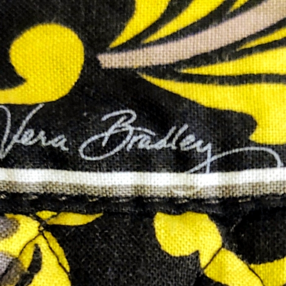 Vera Bradley Bag Yellow Black White Paisley - Picture 7 of 7